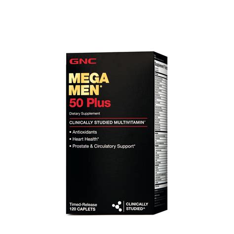 GNC Mega Men 50 Plus Multivitamin .